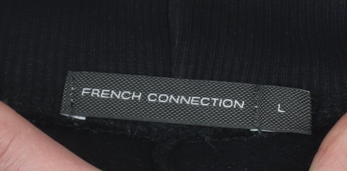 French Connection Men's Black Jogger Trousers Size L Cotton Blend