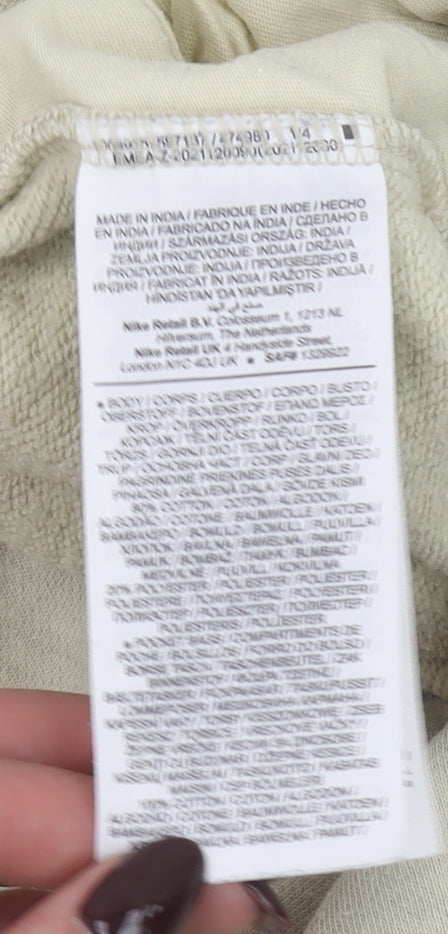 Nike Beige Women's M Fleece Sweatpants Tapered Joggers