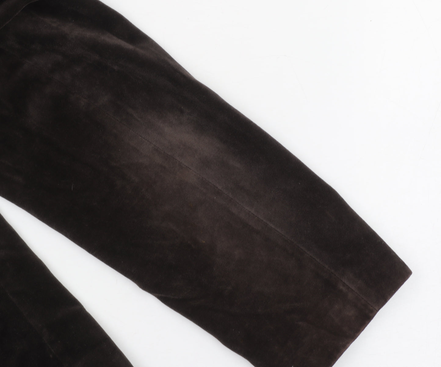 Blunauta Women Brown Velvet Single-Breasted Blazer UK 20 Classic Fit