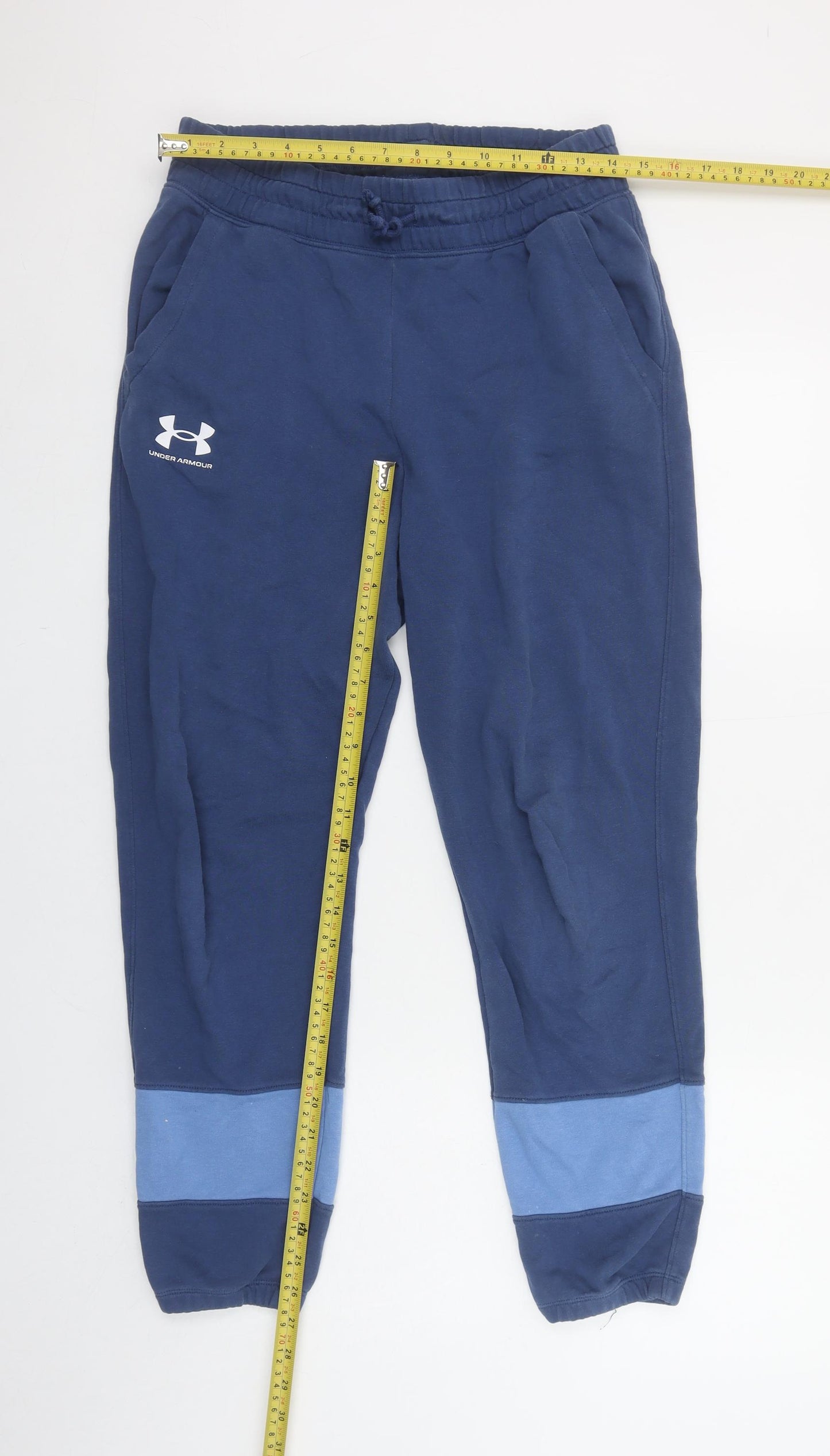 Under Armour Men's Blue Jogger Trousers Fleece M Relaxed Fit