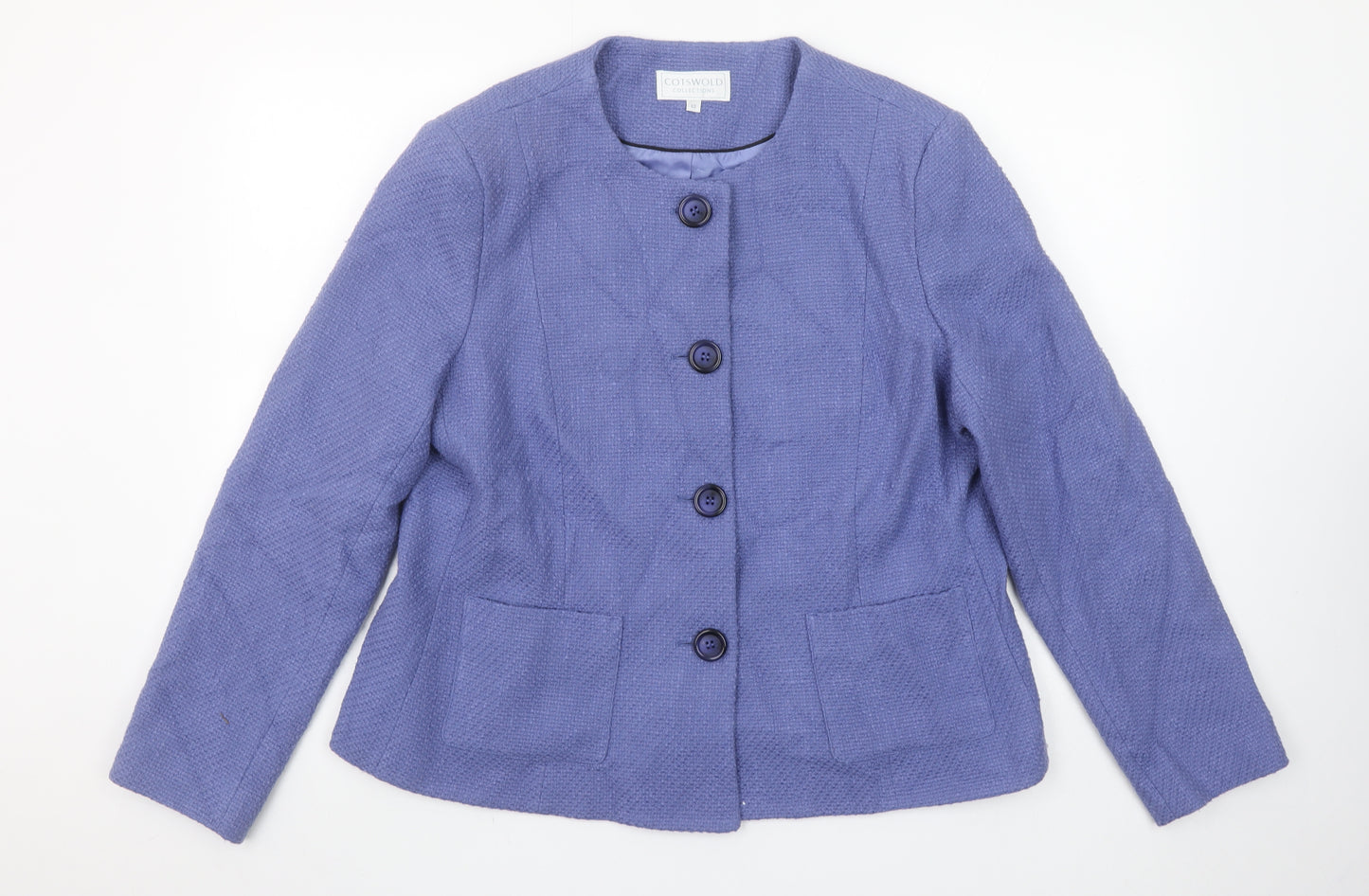 Cotswold Collections Women Purple Size 18 Classic Woven Blazer Jacket