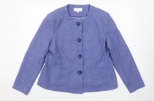 Cotswold Collections Women Purple Size 18 Classic Woven Blazer Jacket