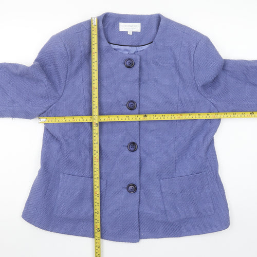 Cotswold Collections Women Purple Size 18 Classic Woven Blazer Jacket