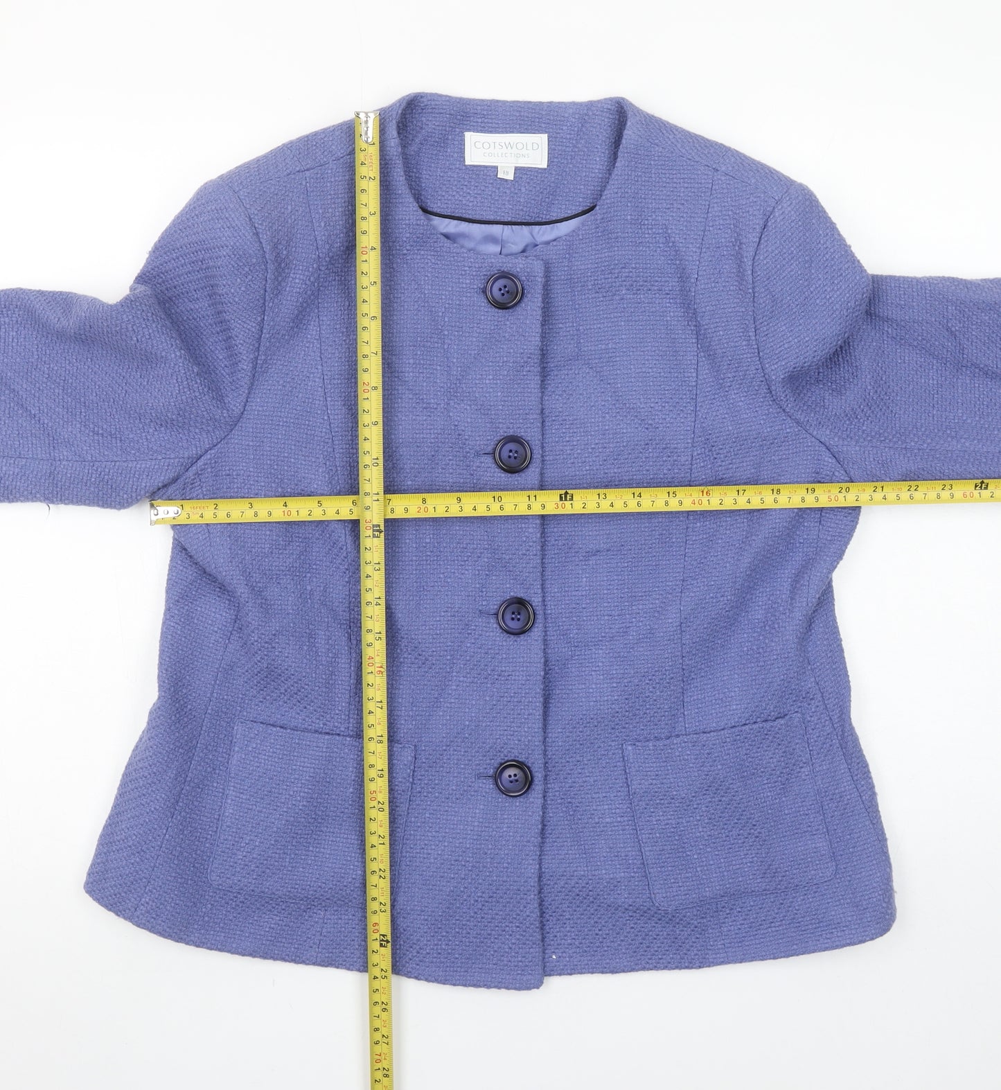 Cotswold Collections Women Purple Size 18 Classic Woven Blazer Jacket