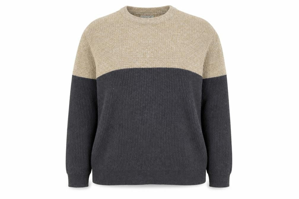 F&F Womens Beige Grey Knit Pullover Jumper 3XL Crew Neck Acrylic