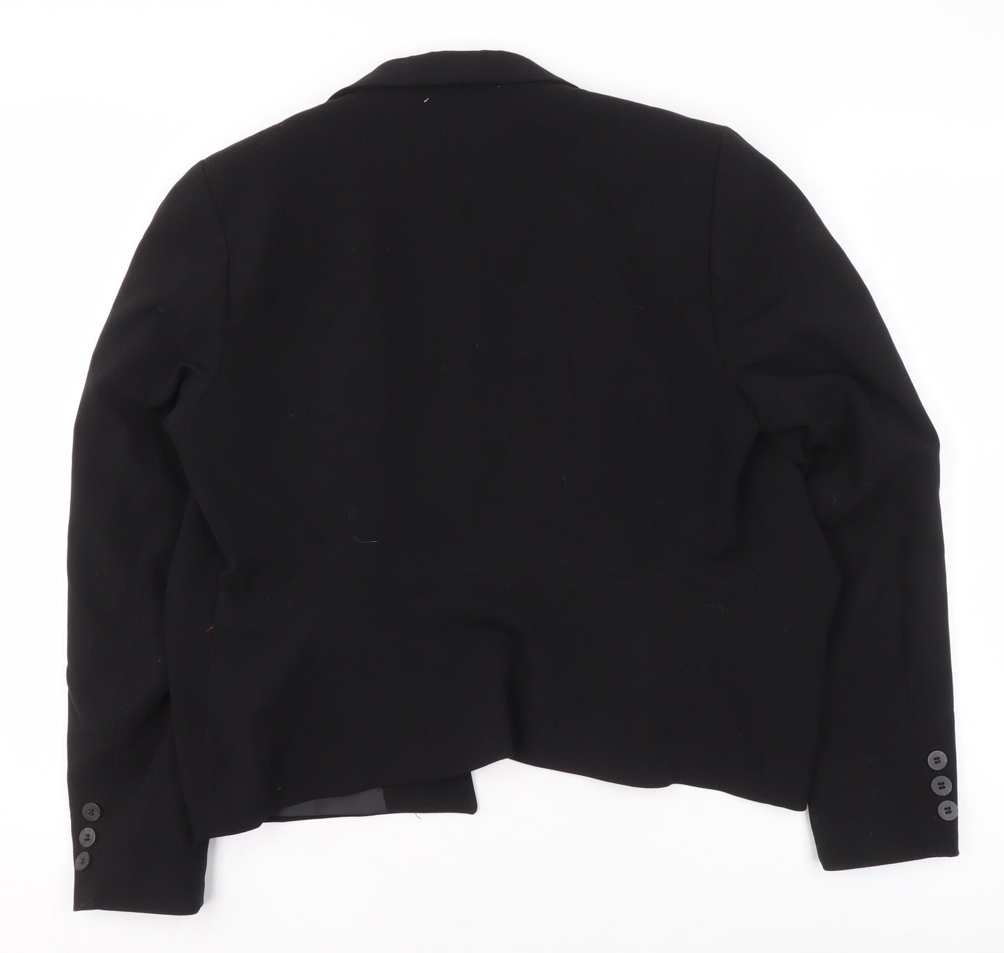 H&M Women’s Black Blazer Jacket Size 14 Tailored Single-Breasted Workwear