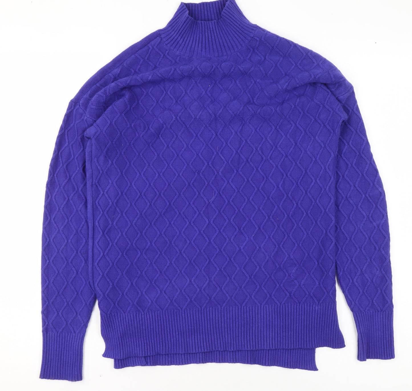 Cyrus Women’s Blue Mock Neck Pullover Sweater Size S Rayon Blend