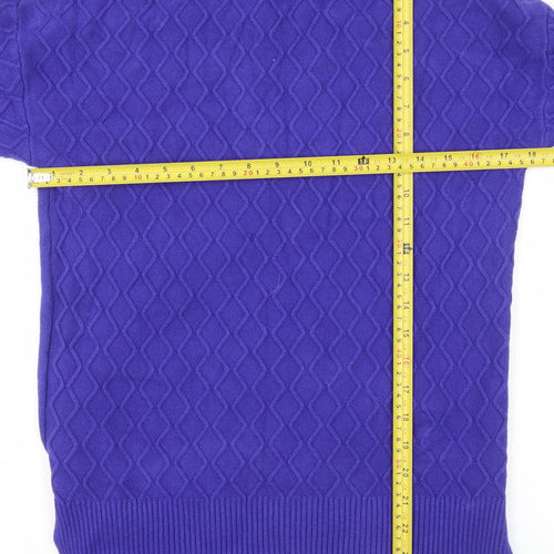Cyrus Women’s Blue Mock Neck Pullover Sweater Size S Rayon Blend