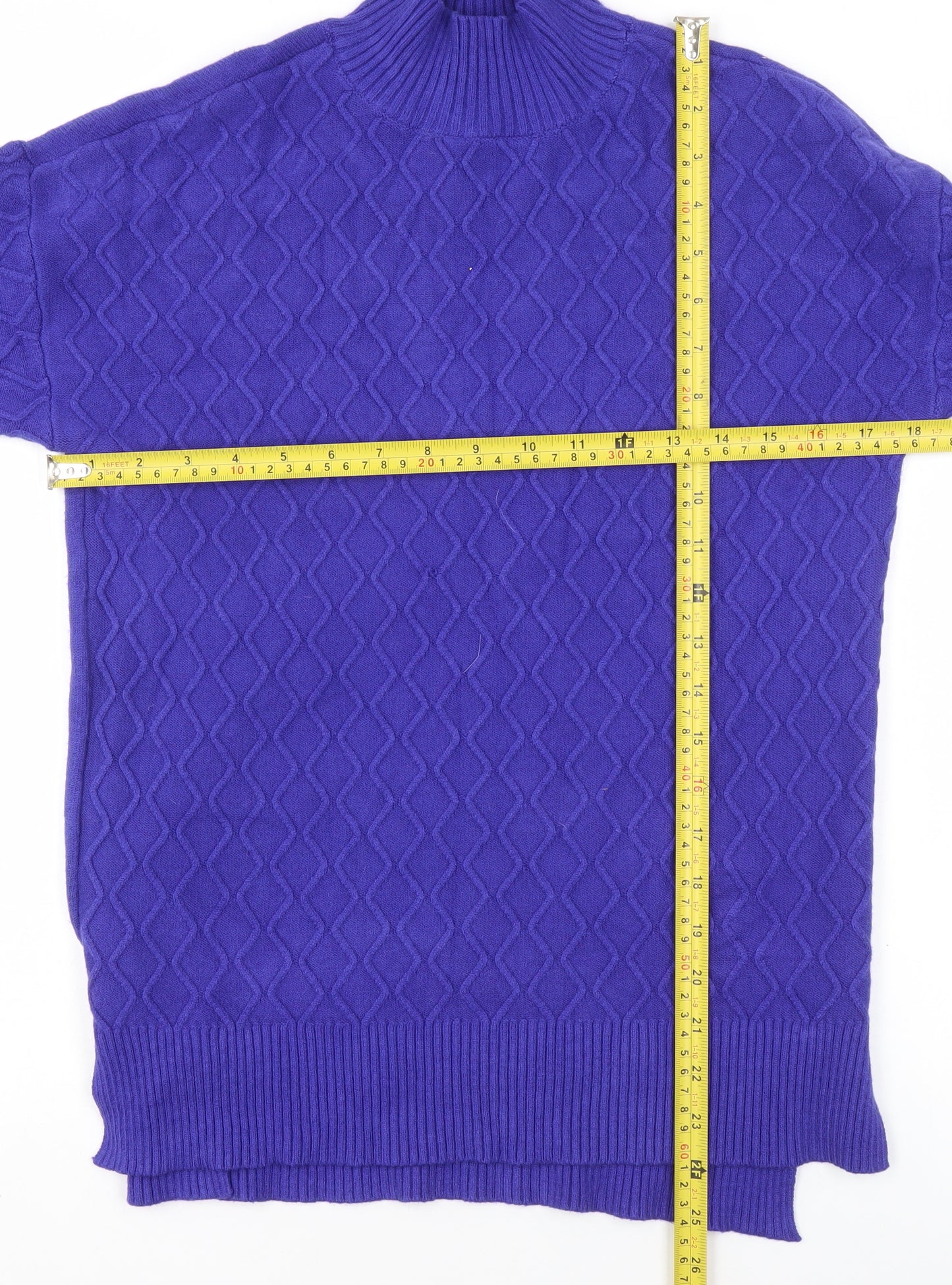 Cyrus Women’s Blue Mock Neck Pullover Sweater Size S Rayon Blend