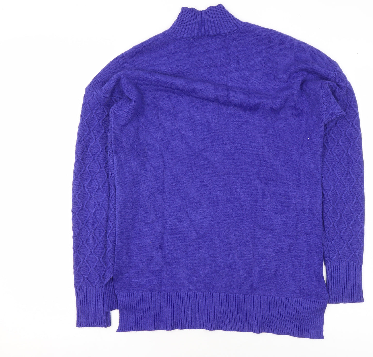 Cyrus Women’s Blue Mock Neck Pullover Sweater Size S Rayon Blend