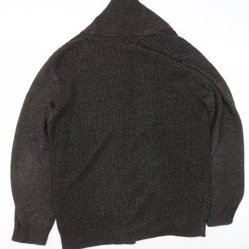 David Jones Women Brown Wool Blend Slim Fit Cardigan L