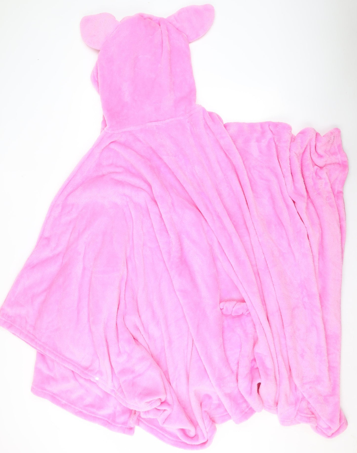 Marks and Spencer Women Pink Fleece Hooded Pig Robe L