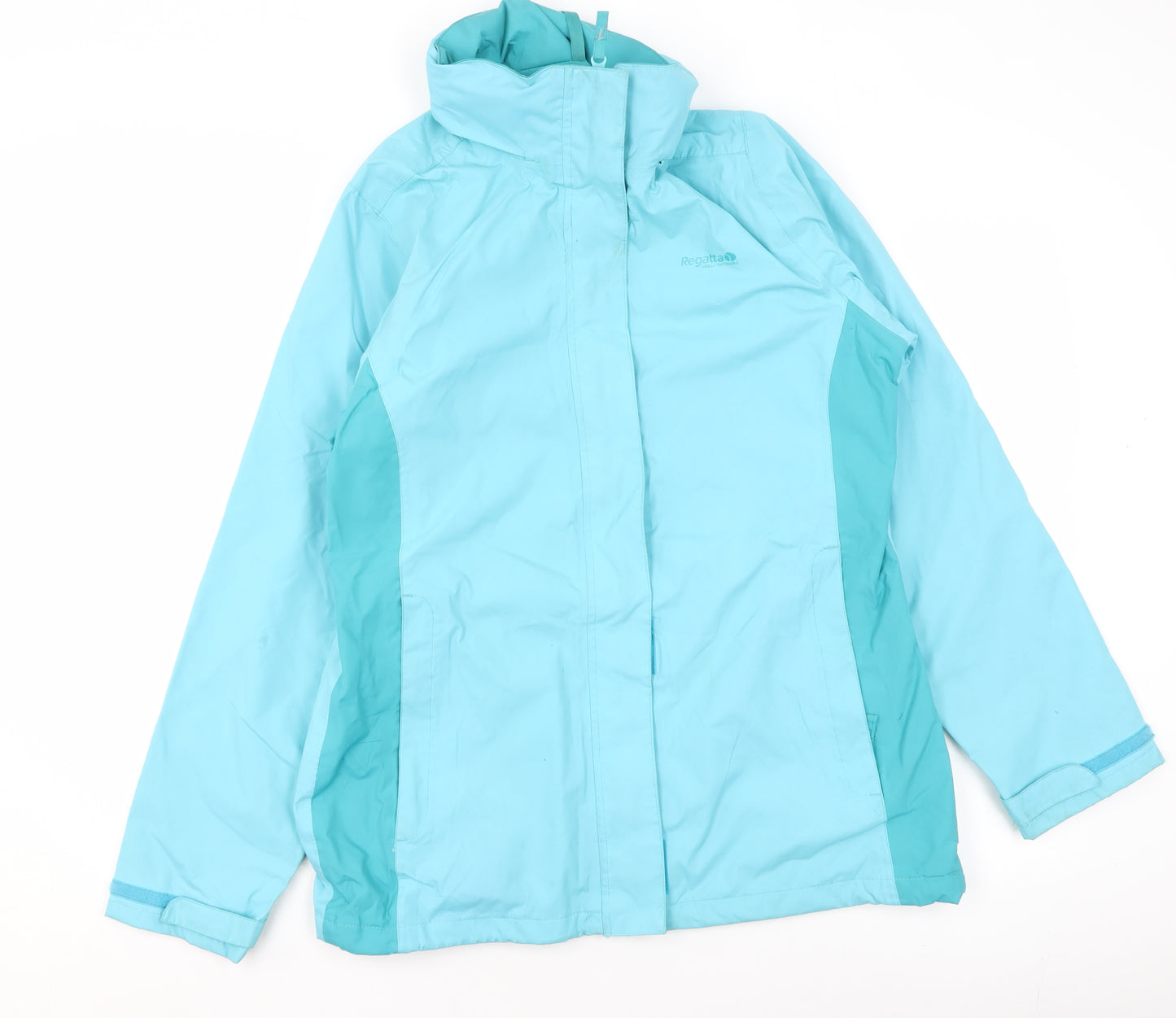 Regatta Women's Blue Waterproof Hooded Rain Jacket UK 14