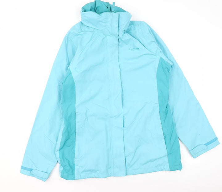 Regatta Women's Blue Waterproof Hooded Rain Jacket UK 14