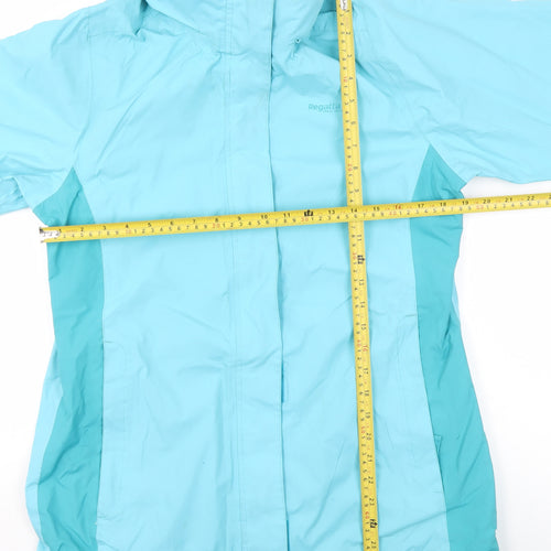 Regatta Women's Blue Waterproof Hooded Rain Jacket UK 14