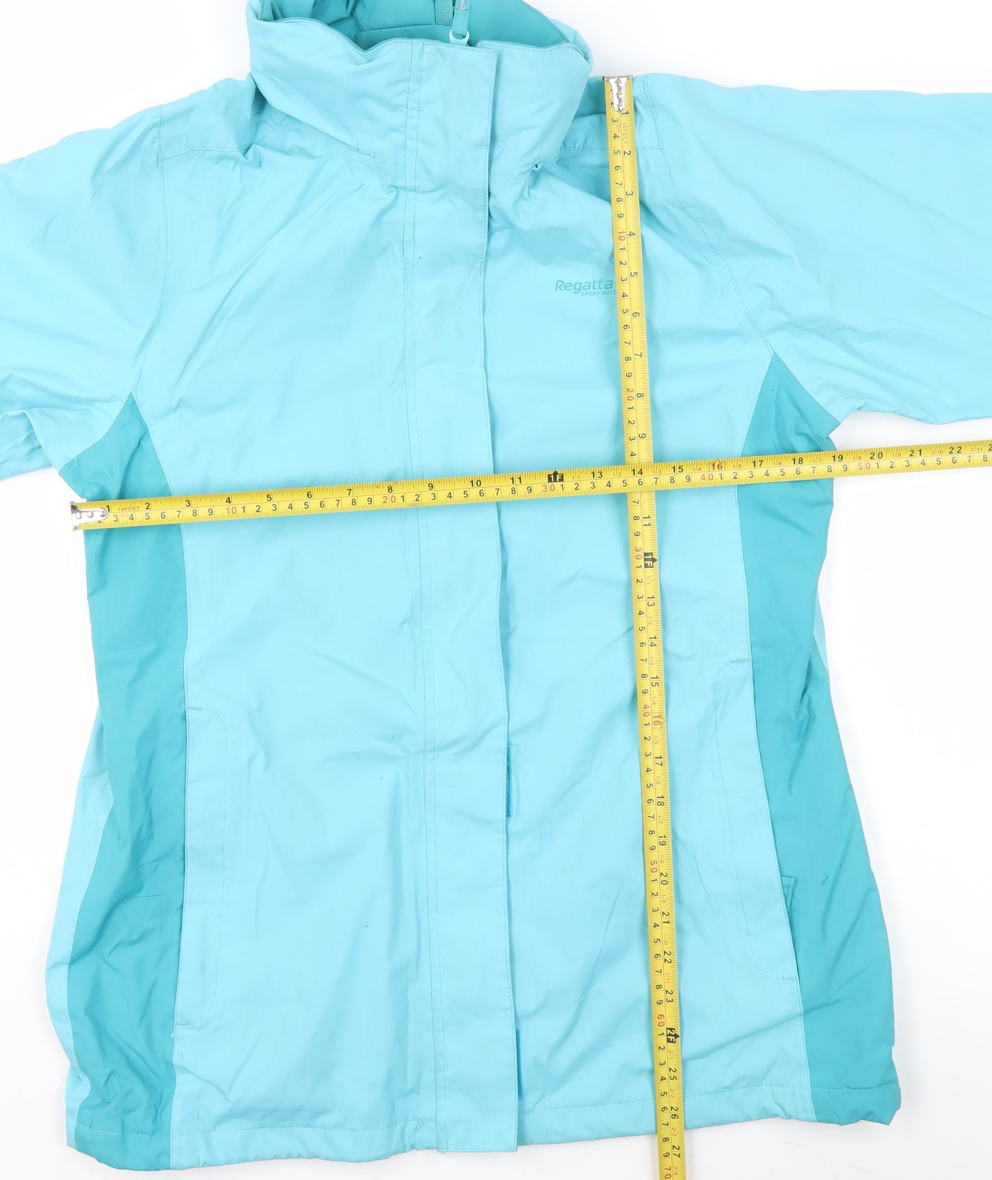 Regatta Women's Blue Waterproof Hooded Rain Jacket UK 14