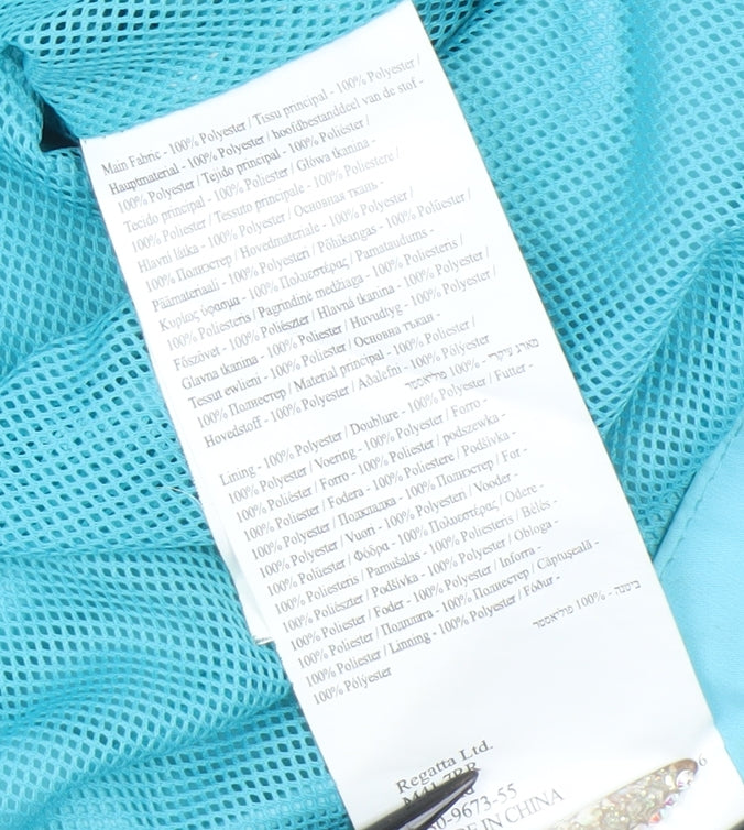 Regatta Women's Blue Waterproof Hooded Rain Jacket UK 14