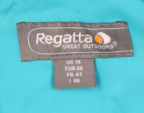 Regatta Women's Blue Waterproof Hooded Rain Jacket UK 14