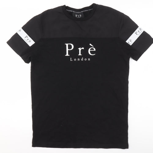 Prè London Black XS Unisex Short Sleeve Cotton T-Shirt