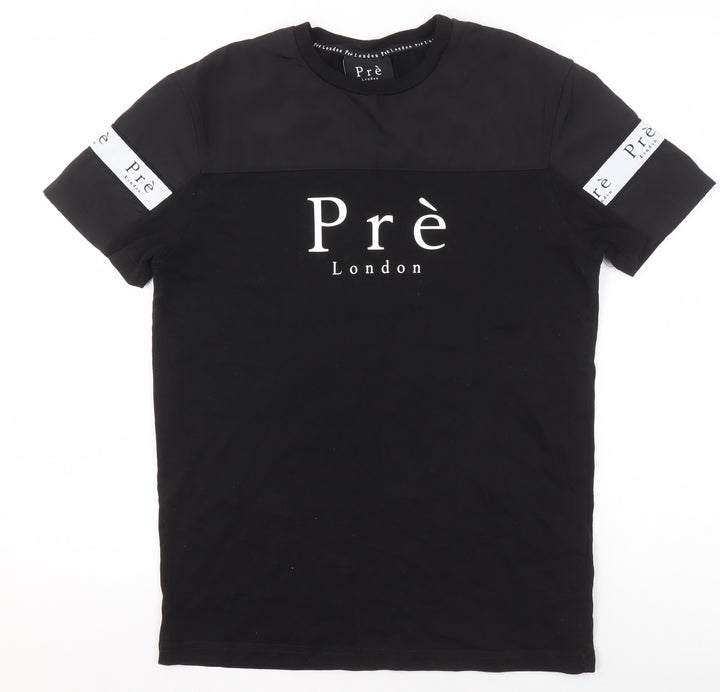 Prè London Black XS Unisex Short Sleeve Cotton T-Shirt