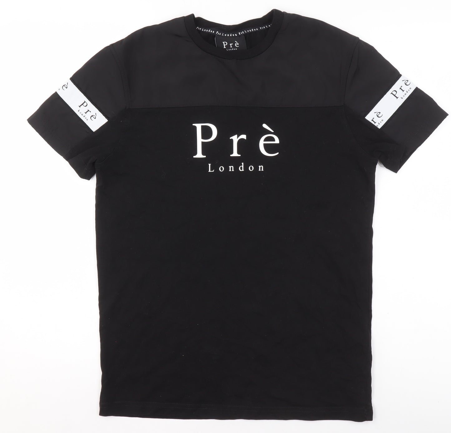 Prè London Black XS Unisex Short Sleeve Cotton T-Shirt