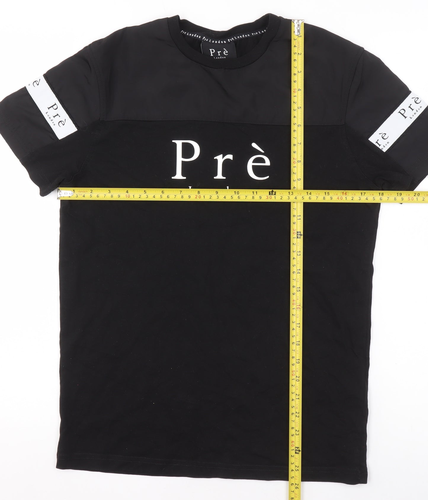 Prè London Black XS Unisex Short Sleeve Cotton T-Shirt