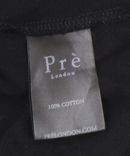 Prè London Black XS Unisex Short Sleeve Cotton T-Shirt
