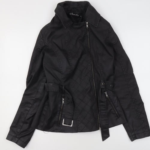 @Republic Women's Black Size 10 Faux Leather Biker Jacket