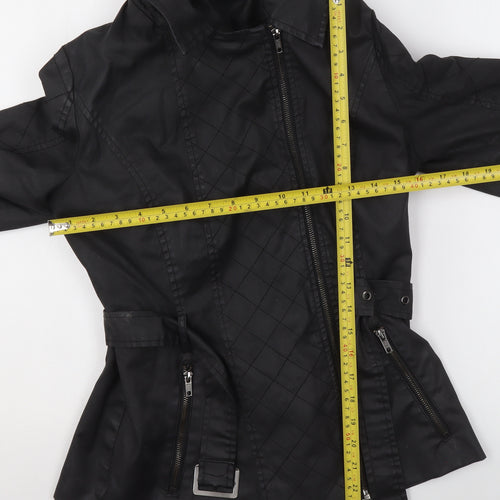 @Republic Women's Black Size 10 Faux Leather Biker Jacket