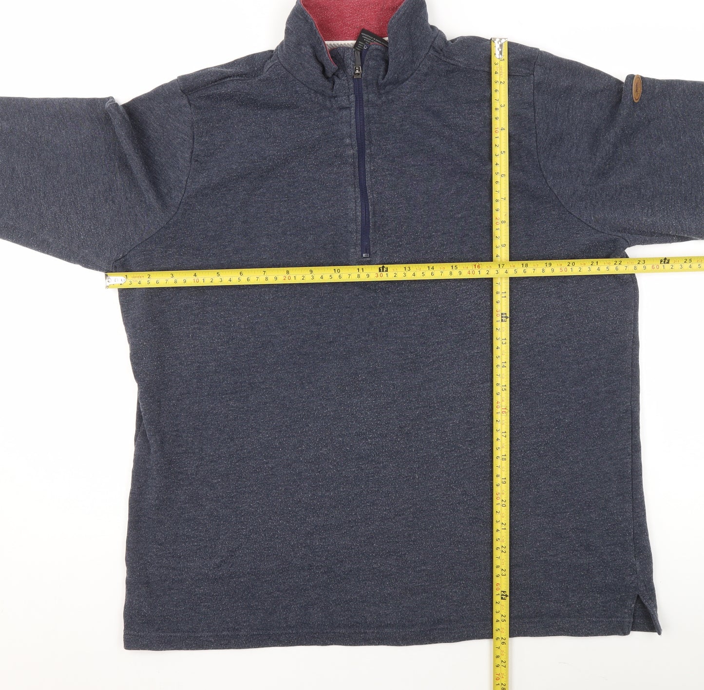 Trespass Mens Blue 1/4 Zip Fleece Sweatshirt Size L Outdoor Pullover