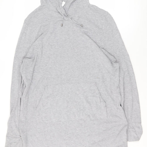 Fabletics Women Grey XL Pullover Hoodie Viscose Nylon Blend
