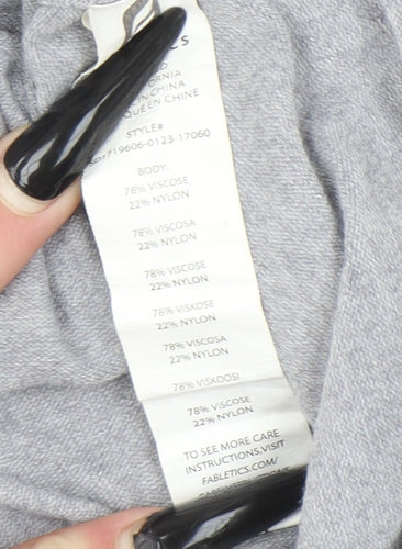 Fabletics Women Grey XL Pullover Hoodie Viscose Nylon Blend