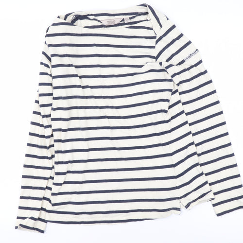 Regatta Women’s Blue Striped Cotton Long Sleeve Nautical T-Shirt Size 10