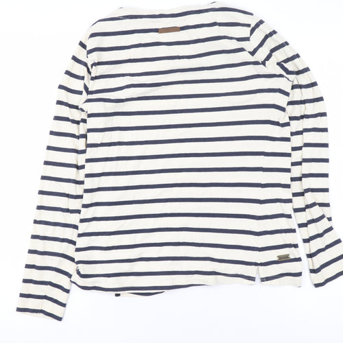 Regatta Women’s Blue Striped Cotton Long Sleeve Nautical T-Shirt Size 10