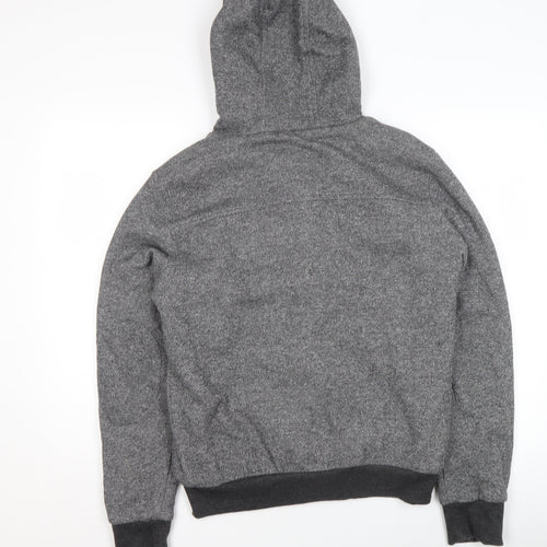 Cedar Wood State Men's Grey Hooded Toggle Hoodie Size M