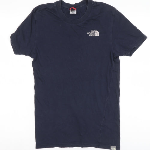 The North Face Men's Navy Blue XS Cotton Crew Neck T-Shirt