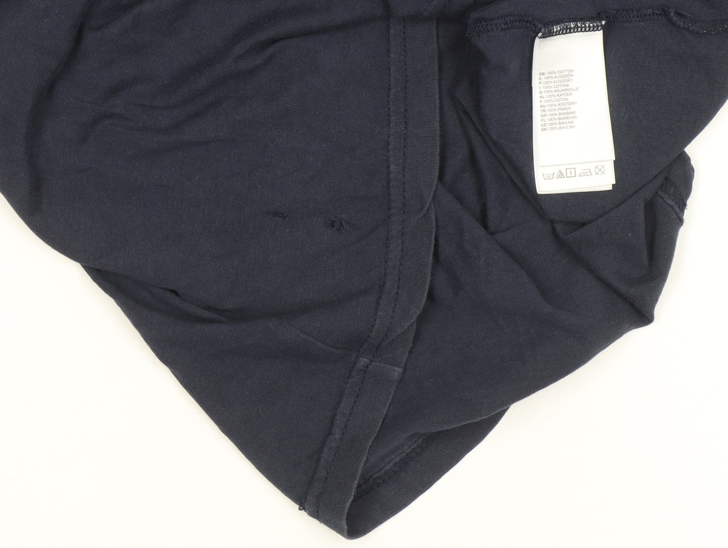 The North Face Men's Navy Blue XS Cotton Crew Neck T-Shirt
