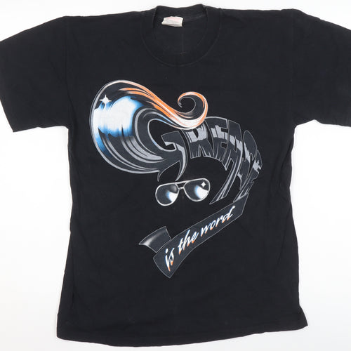 Fruit of the Loom Men's Black Medium Grease Retro Graphic T-Shirt