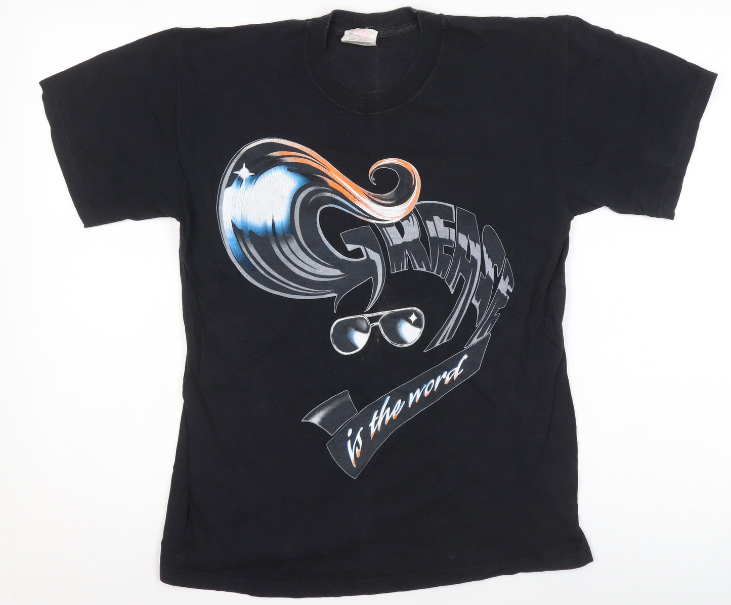 Fruit of the Loom Men's Black Medium Grease Retro Graphic T-Shirt
