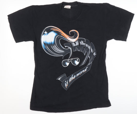 Fruit of the Loom Men's Black Medium Grease Retro Graphic T-Shirt