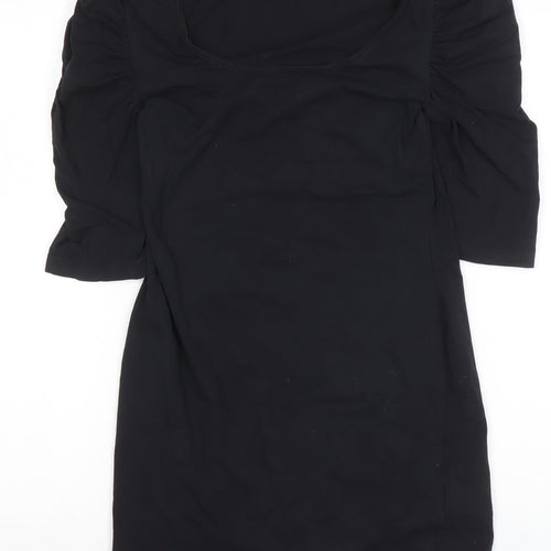 ONLY Women’s Black Bodycon Short Sleeve Jersey Dress M