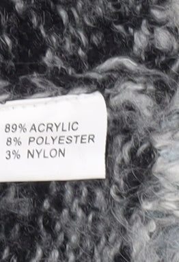 Jessica Graaf Women's Grey Chunky-Knit Ruffle Cardigan S