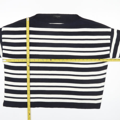 Atmosphere Womens Blue Striped Boat Neck 3/4 Sleeve Jumper XL