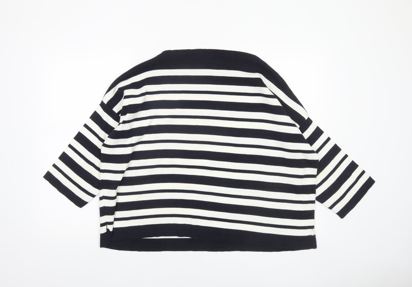 Atmosphere Womens Blue Striped Boat Neck 3/4 Sleeve Jumper XL