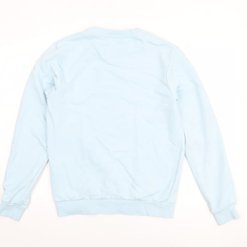 Noir Societe Men’s Light Blue Sweatshirt S Crew Neck Cotton Blend