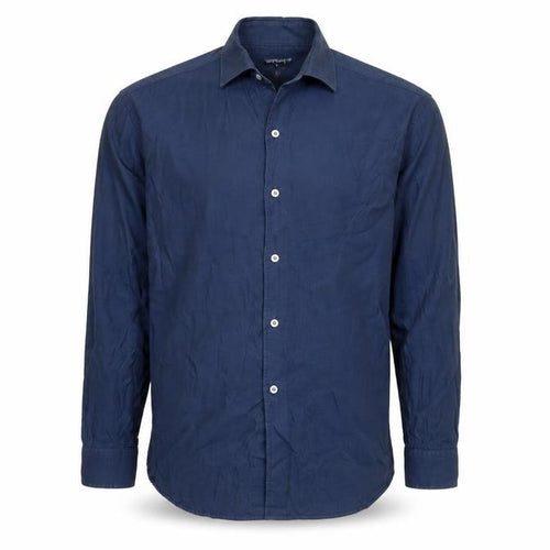 Jaeger Men's Blue 16 Long Sleeve 100% Cotton Formal Dress Shirt