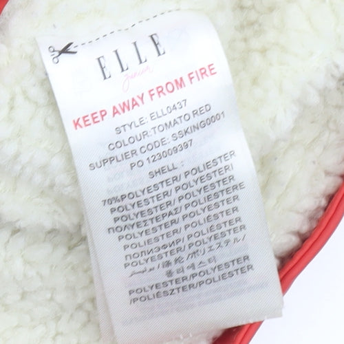 ELLE Girls Red Hooded Lined Rain Coat 5-6 Years Waterproof Mid-Length Jacket