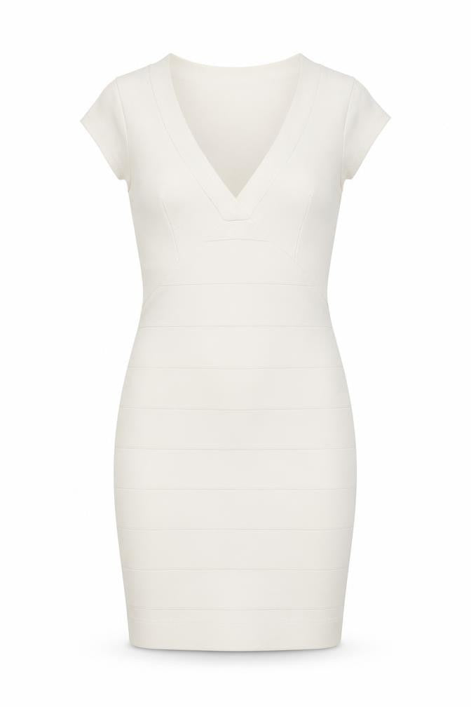 French Connection Women's Ivory Size 8 Bodycon Short Dress