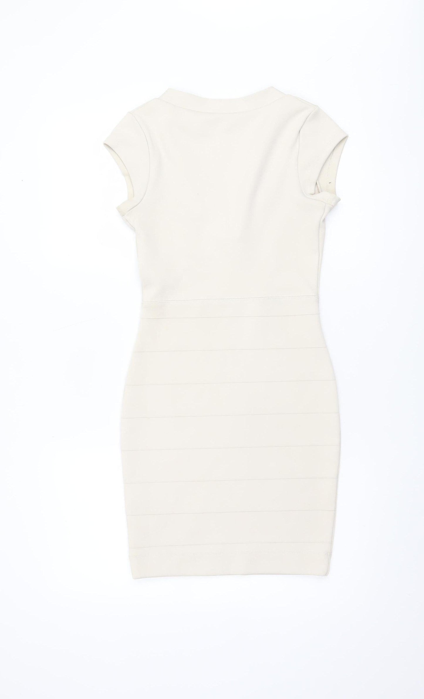 French Connection Women's Ivory Size 8 Bodycon Short Dress