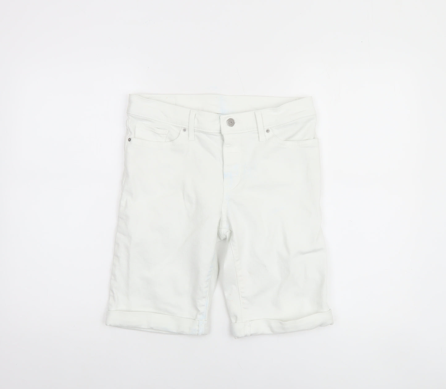 Levi's Women's White Bermuda Shorts Size 29 Cotton Blend